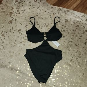Black Cutout One-Piece Swimsuit